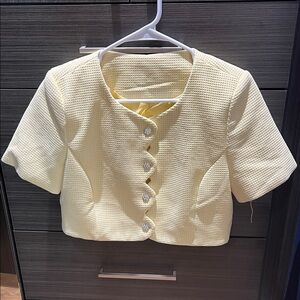 Yellow Cropper Blazer